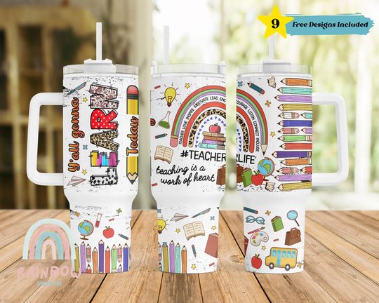 Discover Teacher Quote 40oz Tumbler Wrap, Teacher 40oz Tumbler