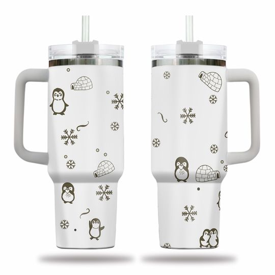Discover Penguins And Igloos 40oz Engraved Tumbler