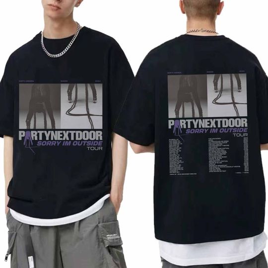 Discover PartyNextDoor Sorry Im Outside Tour 2024 Shirt, PartyNextDoor Fan Shirt
