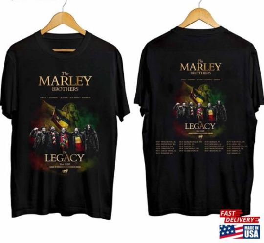 Discover The Marley' Brothers' 2024 Tour Shirt Double Sided