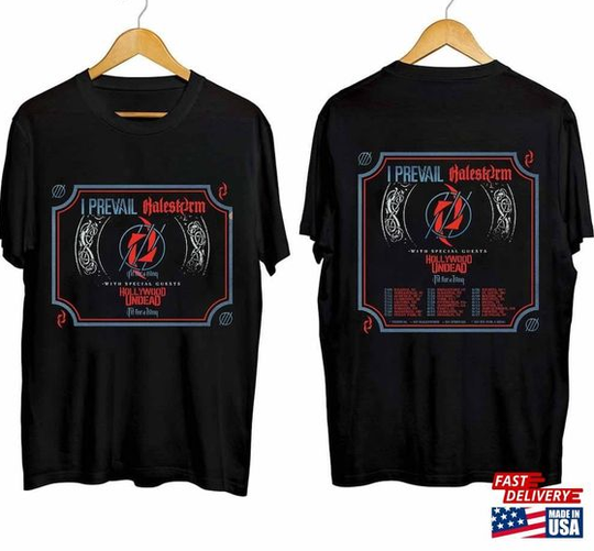 Discover Halestorm' And I Prevail' 2024 Tour T-shirt Double Sided