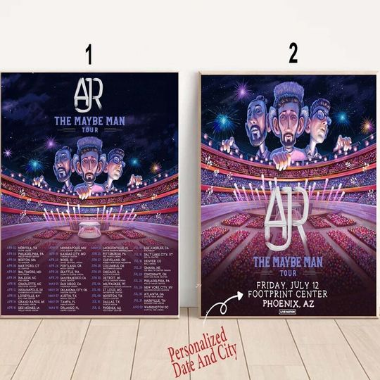 Discover Custom AJR The Maybe Man Tour 2024 Poster