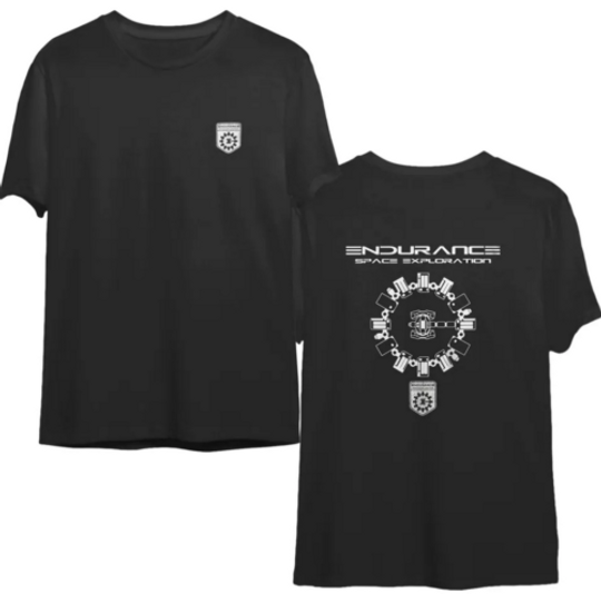 Discover New Endurance' Space' Exploration Interstellar' Shirt Stay' NASA Tars Double sided