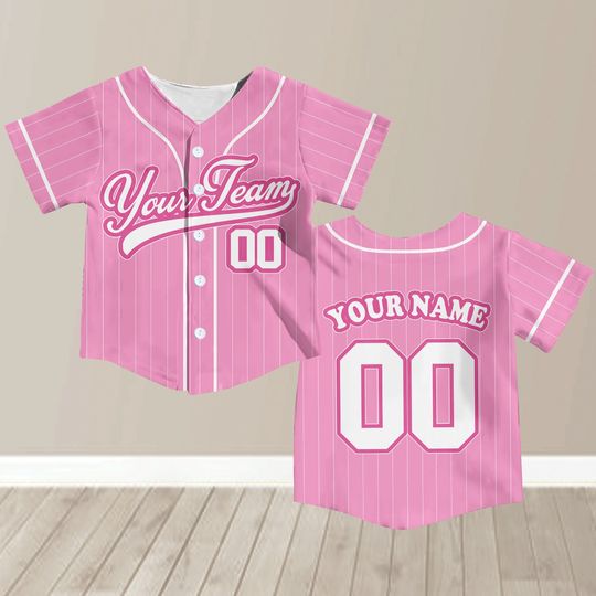 Discover Personalized Team Name And Number Crop Top Baseball Jersey