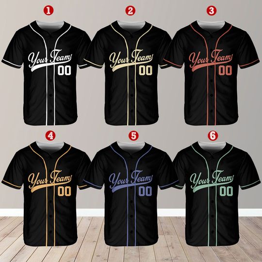 Discover Personalized Team Name And Number Baseball Jersey