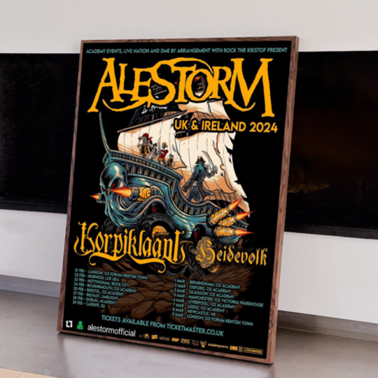 Discover ALESTORM Seventh Rum of a Seventh Rum UK & Ireland 2024 Tour Poster