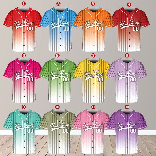 Discover Personalized Team Name And Number Baseball Jersey