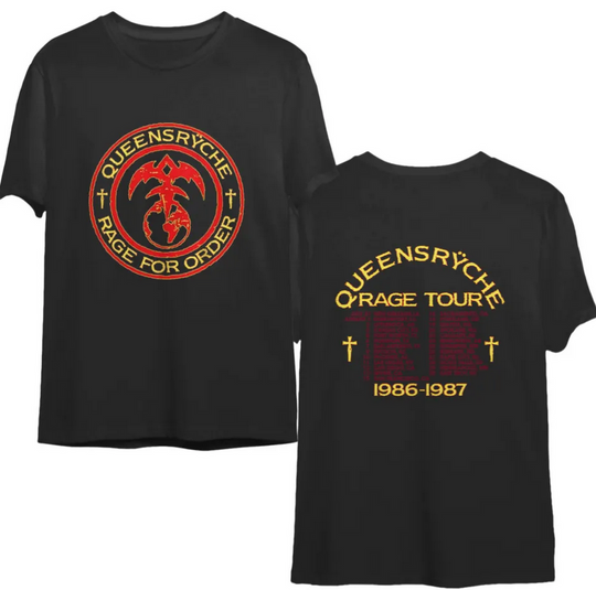 Discover QUEENSRYCHE -Rage for Order t-shirt Double Sided