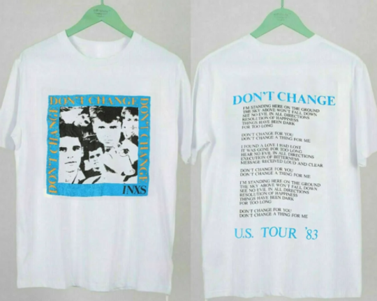 Discover Vintage 80s INXS' Dont Change 1983 US Tour T-Shirt Double Sided