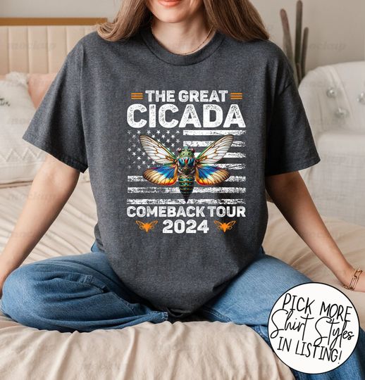 Discover Great Cicada Comeback Tour Shirt, Cicadas Invasion Summer Scream 2024 T-shirt