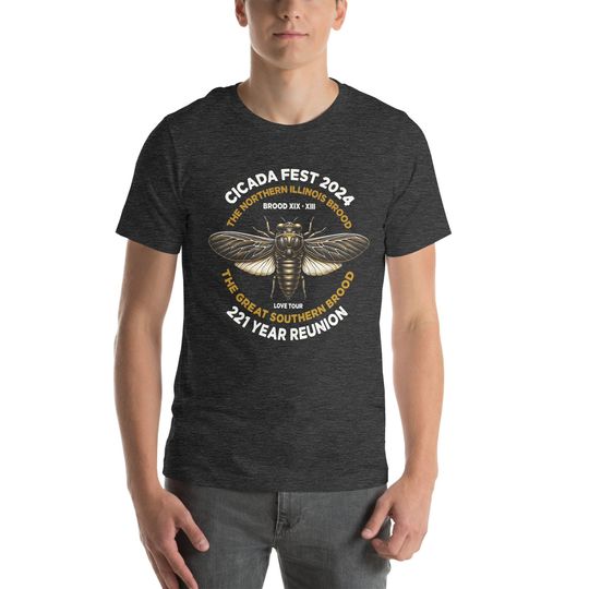 Discover Cicada Fest 2024 Shirt, Funny Bug Insect Humor Tee, Nature Lover Gift