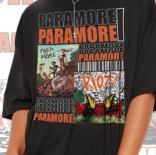Discover Vintage Paramore Doodle Shirt, Paramore Album Lyrics Merch, Music Tour Shirt