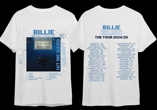 Discover Billie Eilish Hit Me Hard and Soft World Tour 2024 T-Shirt