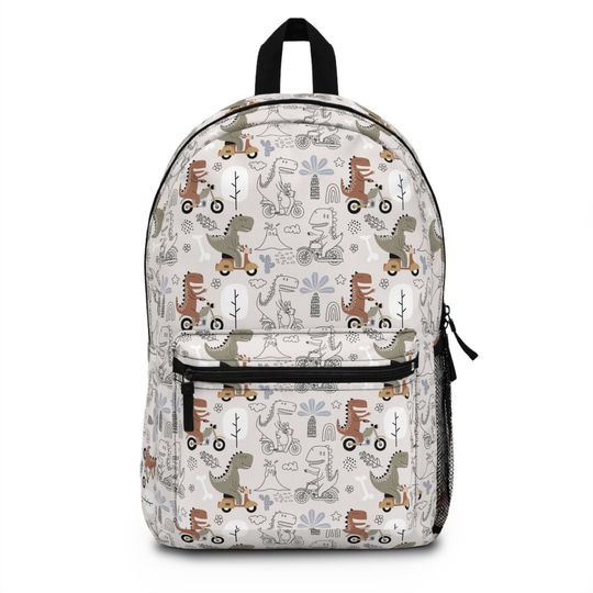 Discover Dinosaur on cycle Backpack, gift for travel lovers