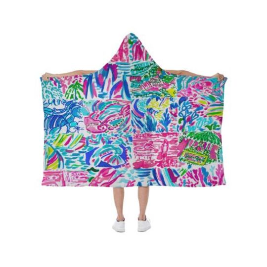 Discover Lilly Pulitzer Summer Remix Print Hooded Blanket