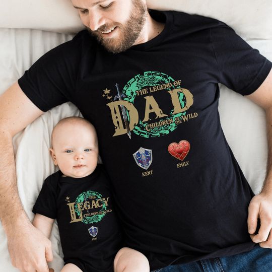 Discover Personalized Zelda Father Son Matching Shirts, Custom Zelda Shirt, The Legend Of Dad Shirt