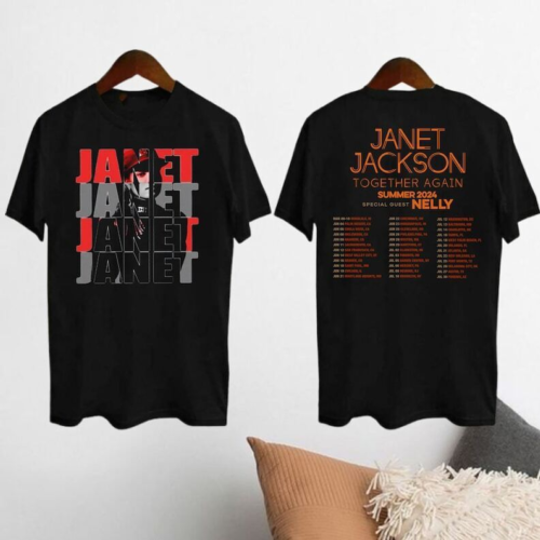 Discover Janet Jackson Together Again Summer 2024 Tour T-Shirt