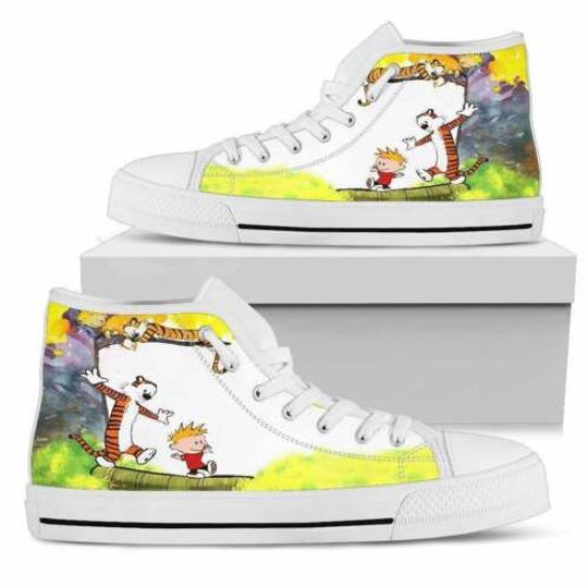 Discover Calvin and Hobbes High Top Shoes, Bill Watterson High Top Sneaker