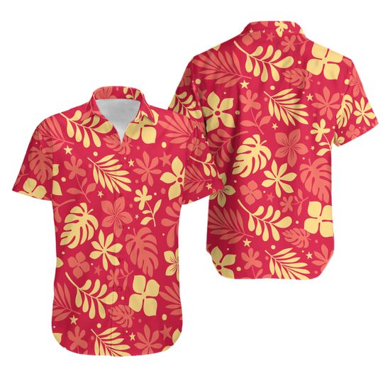 Discover Classic Yellow Red Flower Hawaiian Shirt