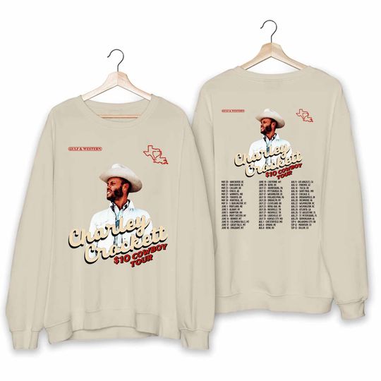 Discover Charley Crockett 10 Dollars Cowboy Tour 2024 Sweatshirt