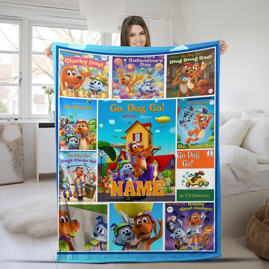 Discover Personalized Go Dog Go Blanket