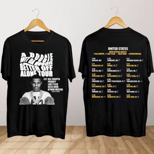 Discover A Boogie Wit A Hoodie Better Off Alone Tour 2024 T-Shirt, A Boogie Wit A Hoodie Shirt
