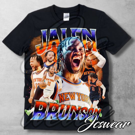 Discover Limited Jalen Brunson Shirt Basketball Vintage 90s Design