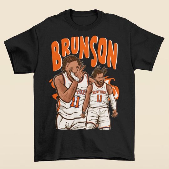 Discover Jalen Brunson Cartoon Style T-Shirt