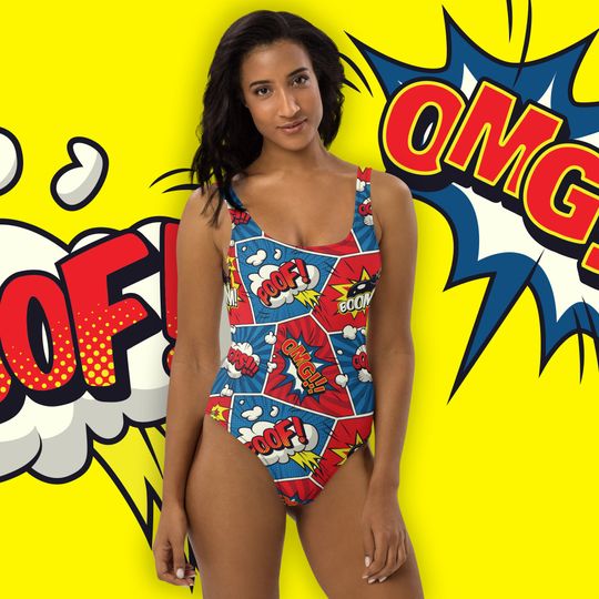 Discover OMG! Comic Book Swimsuit - One-Piece Bathing Suit