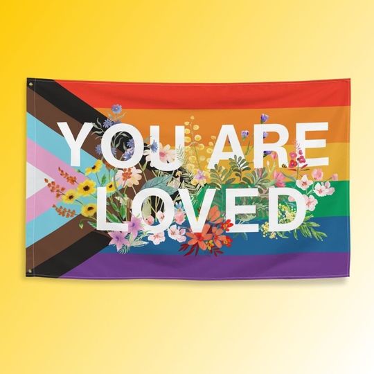 Discover You Are Loved Pride Flag - LGBTQ Support Rainbow Flag, LQBT Pride Flag
