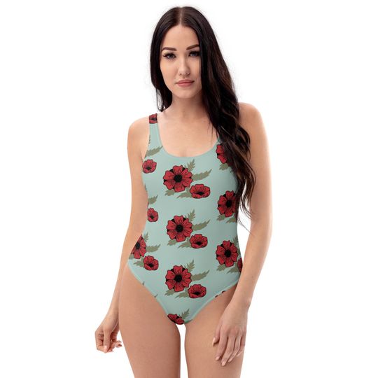 Discover All Over Roses One-Piece Swimsuit