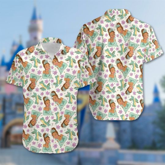 Discover Princess Hawaii Beach Shirt, Princess Movie Button Up Shirt