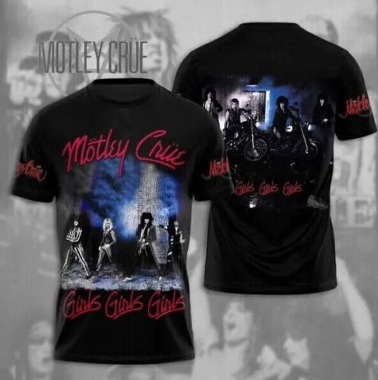 Discover Motley Crue 3D T-Shirt, Motley Crue Metal Rock Shirt