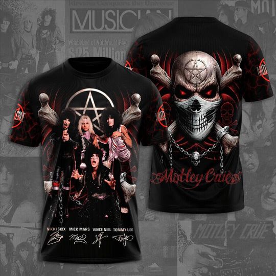 Discover Motley Crue Shirt, Motley Crue 3D T-Shirt
