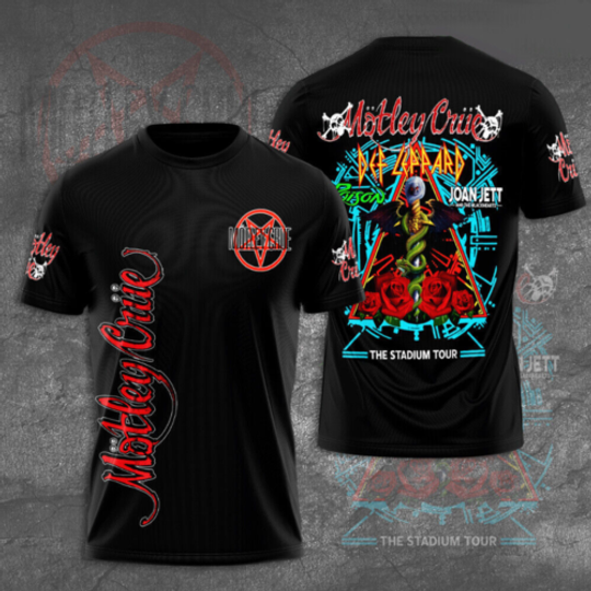 Discover Motley Crue 3D T-Shirt, Motley Crue Metal Rock Shirt