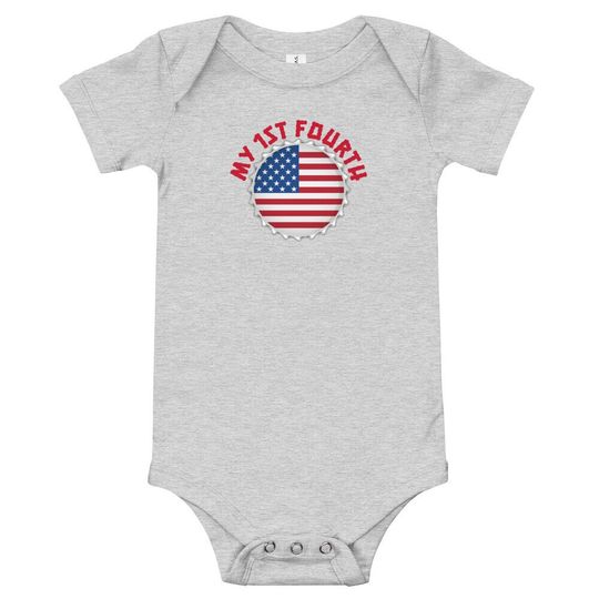 Discover My 1st Fourth - 4th of July Onesie - Cute baby USA Onesie