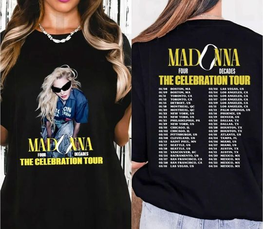 Discover Madonna The Celebration Tour 2024 T-Shirt, Madonna Shirt Fan Gifts