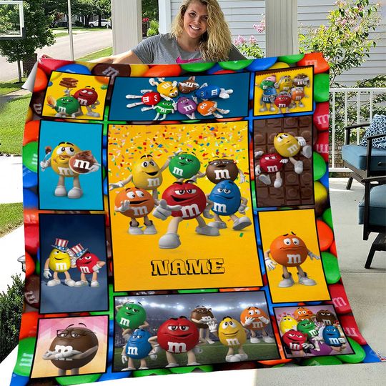 Discover Personalized M&M's World Fleece Blanket