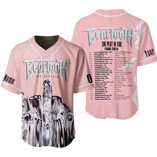 Discover Personalized Beartooth The Plot In You Tour 2024 Baseball Jersey