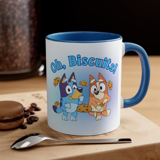 Discover Oh Biscuits BlueyDad mug, BlueyDad mug