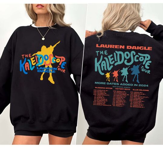 Discover Lauren Daigle Double Side Sweatshirt, The Kaleidoscope Tour 2024 Sweatshirt