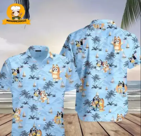 Discover BlueyDad HAWAIIAN Shirt, BlueyDad HAWAIIAN Dad Life Family Shirt