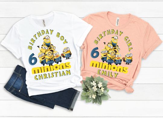 Discover Personalized Minions Birthday Shirt - Custom Minion Gift
