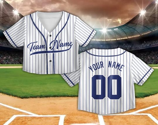 Discover Personalized American Baseball Team Jersey Custom Crop Top Jersey Baseball