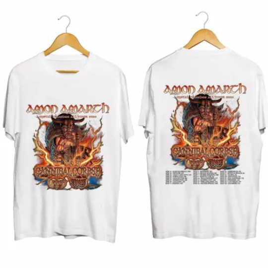 Discover Amon Amarth Band Shirt, Metal Crushes All Tour 2024 Shirt