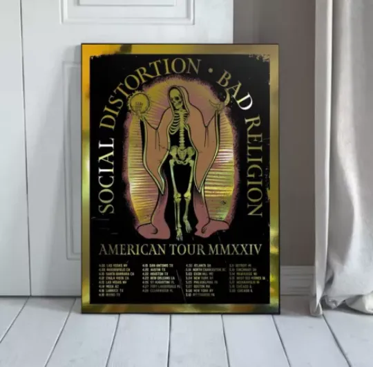 Discover American Tour 2024 Social Distortion With Bad Religions Poster