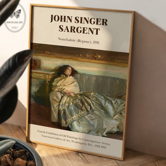 Discover John Singer Sargent Nonchaloir | Vintage Poster