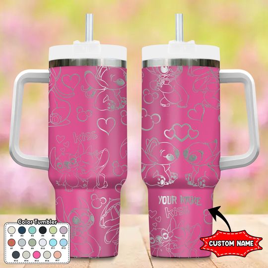 Discover Custom Blue Dog Couple Tumbler