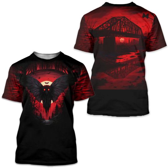 Discover Mothman Urban Legend Folklore Horror 3D Shirt