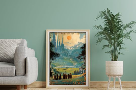 Discover Fellowship of the Ring Art Print, Kilian Eng Lord of the Rings Poster